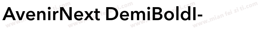 AvenirNext DemiBoldI字体转换